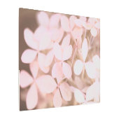 赤面ピンクアジサイ花花びら メタルプリント (アングル)