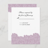 赤面ピンクアジサイ返信カード 出欠カード (正面/裏面)