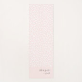 赤面ピンクアニマルプリントスクリプト名パーソナライズされた ヨガマット (正面)