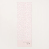 赤面ピンクアニマルプリントスクリプト名パーソナライズされた ヨガマット (裏面)