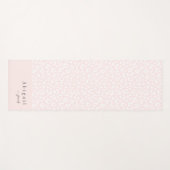 赤面ピンクアニマルプリントスクリプト名パーソナライズされた ヨガマット (正面(横))