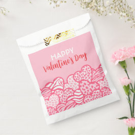 赤面ピンクアニマルプリントハートヴァレンティーンズデイパーティー フェイバーバッグ