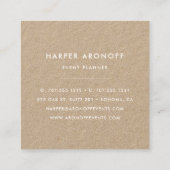 赤面ピンクアンティーク牡丹 | Kraft スクエア名刺 (裏面)