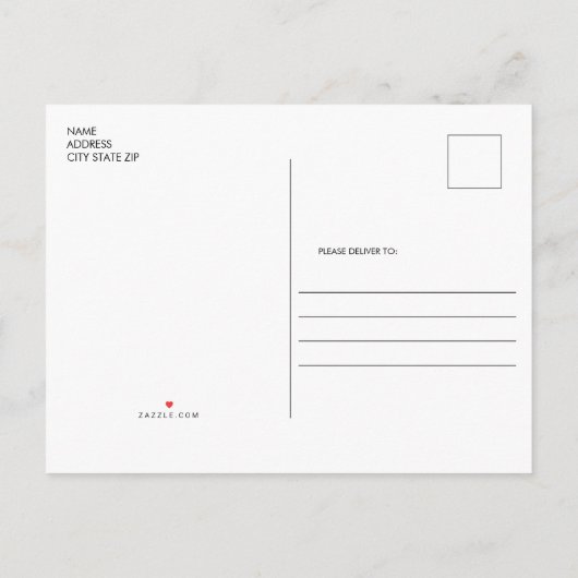 赤面ピンクアンドブラック水玉模様ブライダルシャワー インビテーションポストカード (裏面)