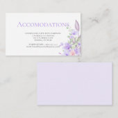 赤面ピンクアンドラベンダーフローラ春ブーケ エンクロージャーカード (正面/裏面)