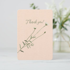 赤面ピンクアンドワン独身のデイジー サンキューカード