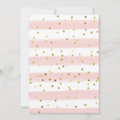 赤面ピンクアンド金ゴールドマザーズデイブランチ招待状 招待状 (裏面)