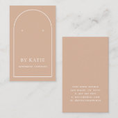 赤面ピンクアーチビジネスイヤリングディスプレイカード 名刺 (正面/裏面)