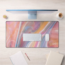 赤面ピンクイエローパープルブルーマーブルモノグラムを追加