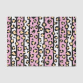 赤面ピンクイエローヒョウ印刷ティッシュペーパー 薄葉紙 (正面)