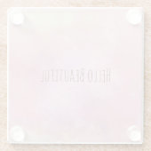 赤面ピンクイエロー絞り染め ガラスコースター (裏面)