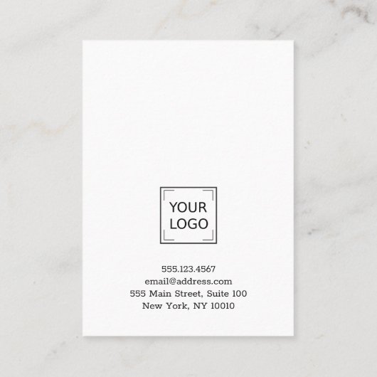 赤面ピンクイヤリングディスプレイロゴソーシャルアイコン 名刺 (裏面)