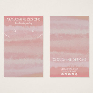 赤面ピンクイヤリングネックレスジュエリーディスプレイカード