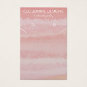 赤面ピンクイヤリングネックレスジュエリーディスプレイカード (正面)