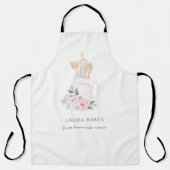 赤面ピンクウィスクヘラフローラベーキング用具 エプロン (正面)