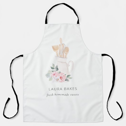 赤面ピンクウィスクヘラフローラベーキング用具 エプロン (正面)