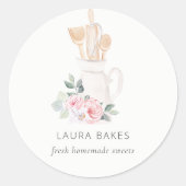 赤面ピンクウィスクヘラフローラベーキング用具 ラウンドシール (正面)