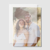 赤面ピンクウィスコンシン地図ミニマリスト日付を保存 ベラム紙招待状 (オフセット (カップル))