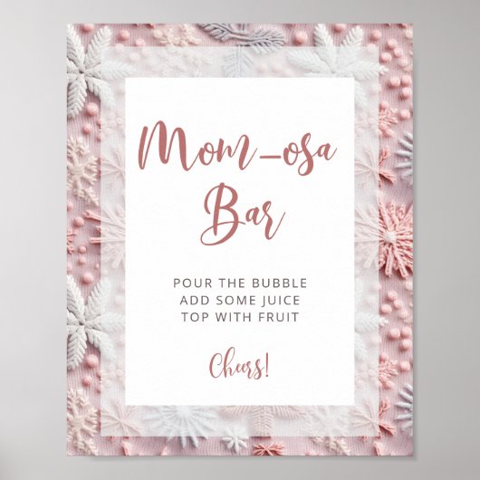 赤面ピンクウィンターマムオーサバーポスター ポスター (正面)