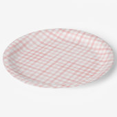 赤面ピンクウォーターカラージンガムベビーシャワー ペーパープレート (アングル)