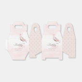 赤面ピンクウォーターカラーバタフライエイジ誕生日 フェイバーボックス (折り畳みなし)