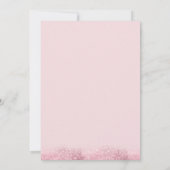 赤面ピンクウォーターカラーバタフライガールベビーシャワー 招待状 (裏面)