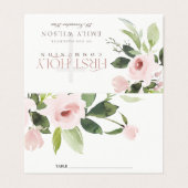 赤面ピンクウォーターカラーバラファーストホーリーコミュニオン (外部フラット)