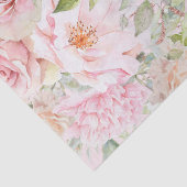 赤面ピンクウォーターカラーバラフラワーフローラ 薄葉紙