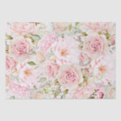 赤面ピンクウォーターカラーバラフラワーフローラ 薄葉紙 (正面)