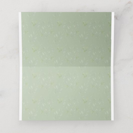 赤面ピンクウォーターカラーバラフローラ結婚ズ プレイスカード (内部開封)