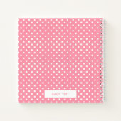 赤面ピンクウォーターカラーバラ牡丹パーソナライズされた ノートブック (裏面)