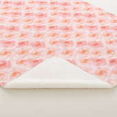 赤面ピンクウォーターカラーバラ シェルパブランケット (3/4)