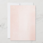 赤面ピンクウォーターカラーフラワーズドレスブライダルシャワー 招待状 (裏面)