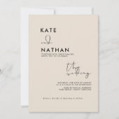 赤面ピンクウォーターカラーフラワー結婚式招待状 招待状 (正面)