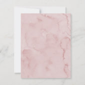 赤面ピンクウォーターカラーフランスのワインブライダルシャワー 招待状 (裏面)