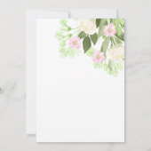 赤面ピンクウォーターカラーフローライースターブランチ 招待状 (裏面)