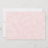 赤面ピンクウォーターカラーフローラガールベビーシャワー 招待状 (裏面)