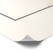 赤面ピンクウォーターカラーフローラクリーム結婚ズウェルカム ポスター (角)