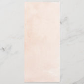 赤面ピンクウォーターカラーフローラ結婚のディナーメニュー メニュー (裏面)