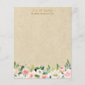 赤面ピンクウォーターカラーフローラ&クラフトパーソナライズされた (正面)