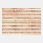 赤面ピンクウォーターカラーフローラ ラッピングペーパーシート (正面3)