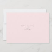 赤面ピンクウォーターカラーブライダルシャワー招待 招待状 (裏面)