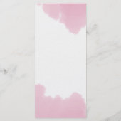 赤面ピンクウォーターカラーブラシストロ結婚ークのメニュー メニュー (裏面)