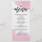 赤面ピンクウォーターカラーブラシストロ結婚ークのメニュー メニュー (正面)