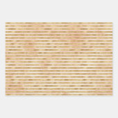 赤面ピンクウォーターカラー金ゴールドクリスマスツリー ラッピングペーパーシート (正面2)