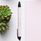 赤面ピンクウォーターカラー金ゴールドサークルサロン 黒ボールペン