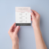 赤面ピンクウォーターカラー髪のサロンメイクアップアーティスト チラシ (手)