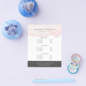 赤面ピンクウォーターカラー髪のサロンメイクアップアーティスト チラシ (シングル)