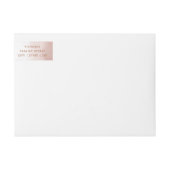 赤面ピンクウォーターカラー&バラ金ゴールド結婚ズ ラップアラウンドラベル (正面)