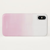赤面ピンクウォーターグラデーション色パーソナライズされた Case-Mate iPhoneケース (裏面(横))